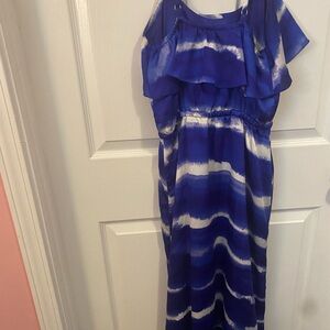 Express Blue and White Women's Dress